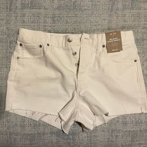 Madewell Relaxed Denim Shorts in Tile White